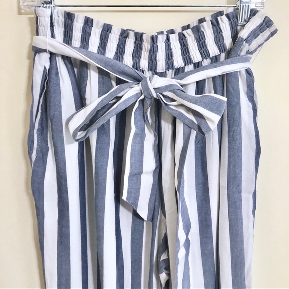 American Eagle Belted Soft Stripe Jogger Pants - Picture 3 of 8